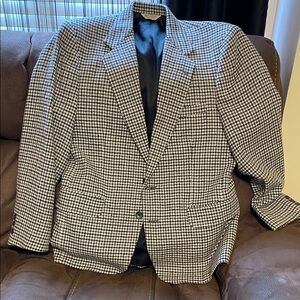 Classic Black and White Houndstooth Blazer